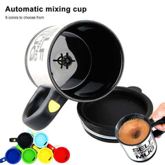 400ml Automatic Electric Lazy Self Stirring Juice Coffee Milk Smart Stainless Steel Mug - Awakening Aesthetics