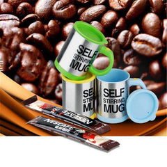 400ml Automatic Electric Lazy Self Stirring Juice Coffee Milk Smart Stainless Steel Mug - Awakening Aesthetics
