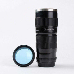 400ml Stainless Steel Drink Water Coffee Tea Camera Lens Shaped Thermos with Lid - Awakening Aesthetics