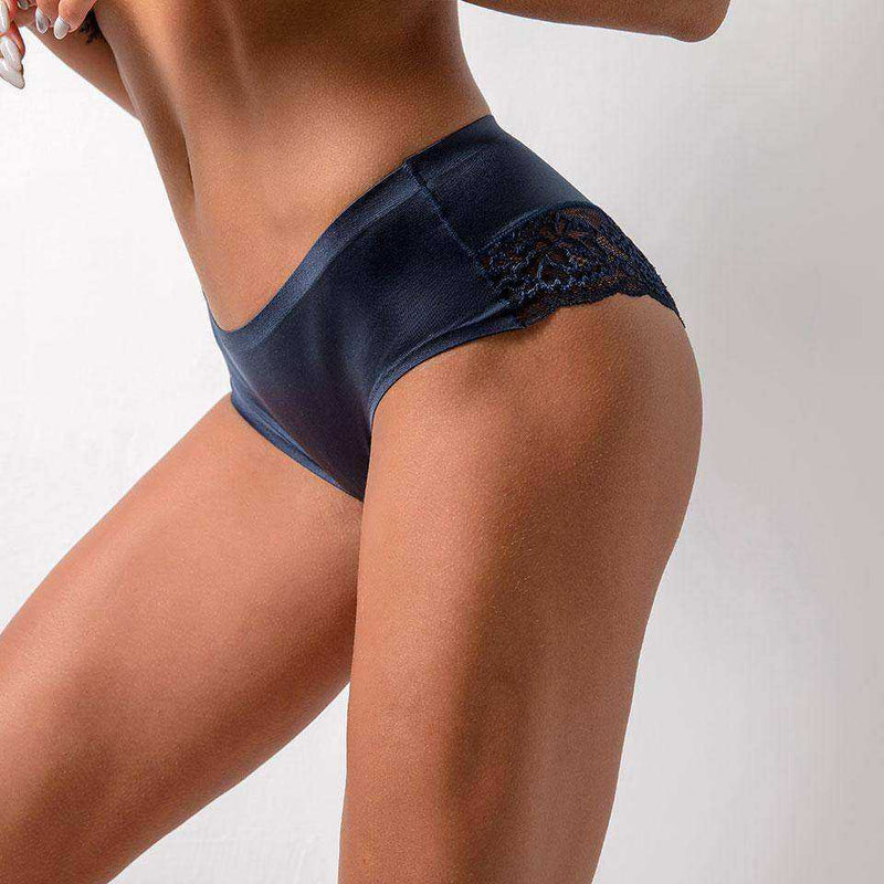 Women Lace Sexy Seamless Panties Nylon Silk Lingerie Underwear