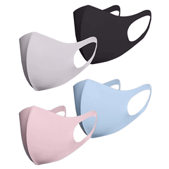 4pc Adult Washable Mouth Caps Reusable Protection Face Mask - Awakening Aesthetics