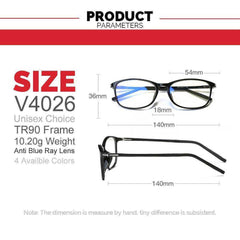 UV Blue Light Protecting Anti-Radiation Gaming Glasses Eyewear For Men