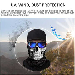 3d Seamless Neck Bandana Demon Vampire Skull Facemask