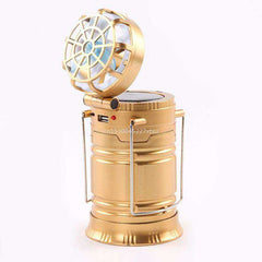 6 in 1 Portable Outdoor LED Camping Lantern With Fan Solar Rechargeable - Awakening Aesthetics