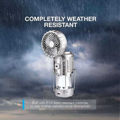 6 in 1 Portable Outdoor LED Camping Lantern With Fan Solar Rechargeable - Awakening Aesthetics
