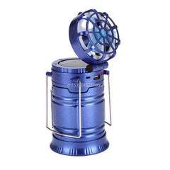 6 in 1 Portable Outdoor LED Camping Lantern With Fan Solar Rechargeable - Awakening Aesthetics