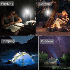6 in 1 Portable Outdoor LED Camping Lantern With Fan Solar Rechargeable - Awakening Aesthetics