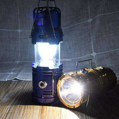 6 in 1 Portable Outdoor LED Camping Lantern With Fan Solar Rechargeable - Awakening Aesthetics