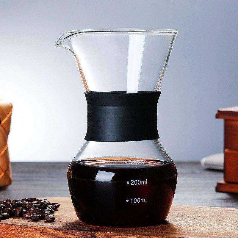 600ml Glass Coffee Kettle with Stainless Steel Filter - Awakening Aesthetics