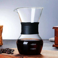600ml Glass Coffee Kettle with Stainless Steel Filter - Awakening Aesthetics