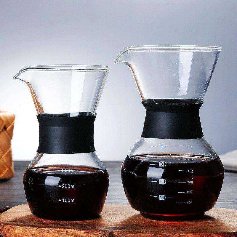 600ml Glass Coffee Kettle with Stainless Steel Filter - Awakening Aesthetics