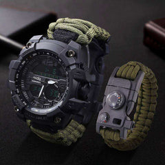 LED Military Electronic Wristwatches with Compass 30M Waterproof