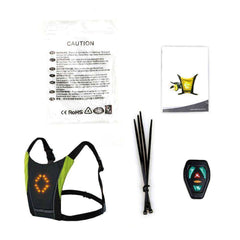 New Led Bicycle Vest Wireless Safety Turn Signal Light Reflective Warning