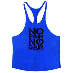 No Pain No Gain Aesthetic Bodybuilding Stringer Tank Top