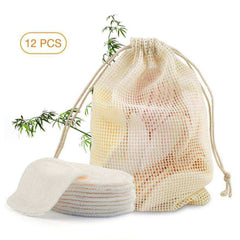 Washable Makeup Cotton Pads Bamboo Fiber Facial Skin Cleanser