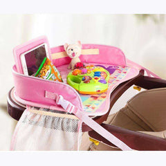 Portable Tray Plates Waterproof Dining Drink Car Table For Kids