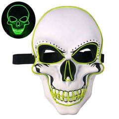 Halloween Skeleton Skull  Mask LED Glow Scary EL-Wire Cosplay Costume