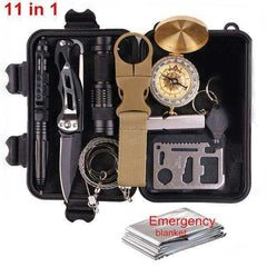 Outdoor Survival Kit Set Multifunctional Wristband Whistle Blanket Knife