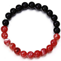 Trendy Lava Stone Imperial Crown And Helmet Charm Bracelet