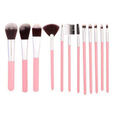 Aesthetic 12Pcs/Sets Makeup Brushes Leather Cup Holder Kit