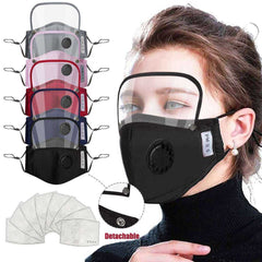 Adults Dustproof Protective Face Mask Eyes Shield With Filters - Awakening Aesthetics
