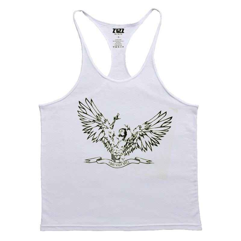 Army Of Holy Angels  Zyzz Muscle Shirt Stringer Tank Top For Men