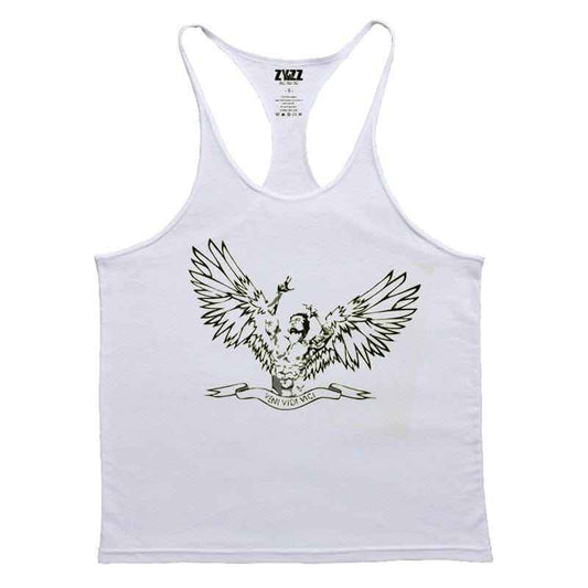 Army Of Holy Angels  Zyzz Muscle Shirt Stringer Tank Top For Men