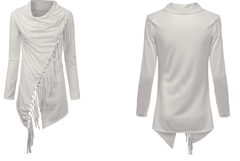 Casual Loose Long Sleeve Knitted Tassel Cloak Cardigan Sweater
