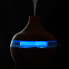 2020 Aesthetic Led Usb Essential Aroma Oil Diffuser Ultrasonic Wood Grain Air Humidifier