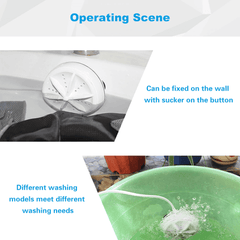 2 in 1 Portable Mini Washing Machine Ultrasonic Washer