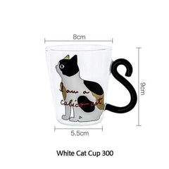 Coffee Milk Tea Water Red Wine Beer Champagne Cartoon Creative Cute Cat Mug - Awakening Aesthetics