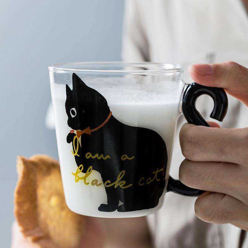 Coffee Milk Tea Water Red Wine Beer Champagne Cartoon Creative Cute Cat Mug - Awakening Aesthetics