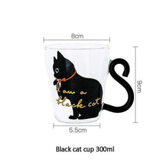 Coffee Milk Tea Water Red Wine Beer Champagne Cartoon Creative Cute Cat Mug - Awakening Aesthetics