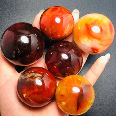 Natural Red Carnelian Crystal Ball