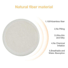 Washable Makeup Cotton Pads Bamboo Fiber Facial Skin Cleanser