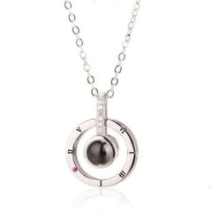 Romantic Love Memory Projection Pendant Necklace