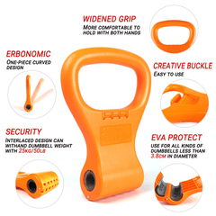 Unisex Adjustable Workout Kettle Bell Grip Dumbbell Equipment