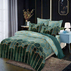 Geometry Duvet Comfortable Bed Cover Single Double Queen King Size