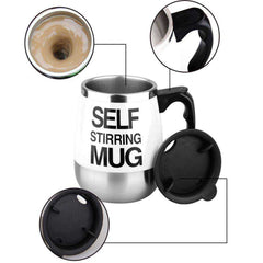 Electric Hot Automatic Self Stirring Coffee Milk Smart Stainless Steel Mug - Awakening Aesthetics