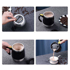 Electric Hot Automatic Self Stirring Coffee Milk Smart Stainless Steel Mug - Awakening Aesthetics