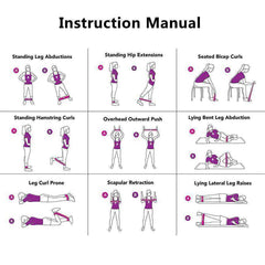 Aesthetic Workout 5 Piece Set Fitness Resistance Bands Home Workout Band For Women