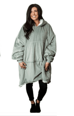 Women Oversized Clothing Hoodie Blanket Sweatshirt With Sleeves
