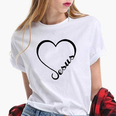 Love Heart Jesus Faith T Shirt - Awakening Aesthetics