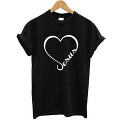 Love Heart Jesus Faith T Shirt - AWAKENING AESTHETICS