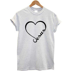 Love Heart Jesus Faith T Shirt - AWAKENING AESTHETICS