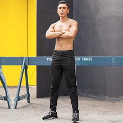 Men's Sweatpants Gyms Fitness Bodybuilding Joggers Workout Trousers Zipper Football Soccer Pants Training Sport Srousers - Awakening Aesthetics