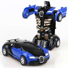 New One-key Automatic Transform Robot Funny Diecasts Plastic Model Car Kid Toys - Awakening Aesthetics