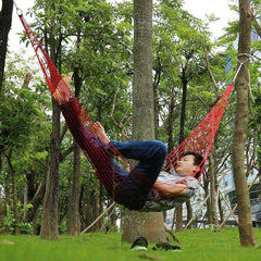 Nylon Hammock Yard Outdoor Travel Hanging Mesh Net Sleeping Bed - Awakening Aesthetics