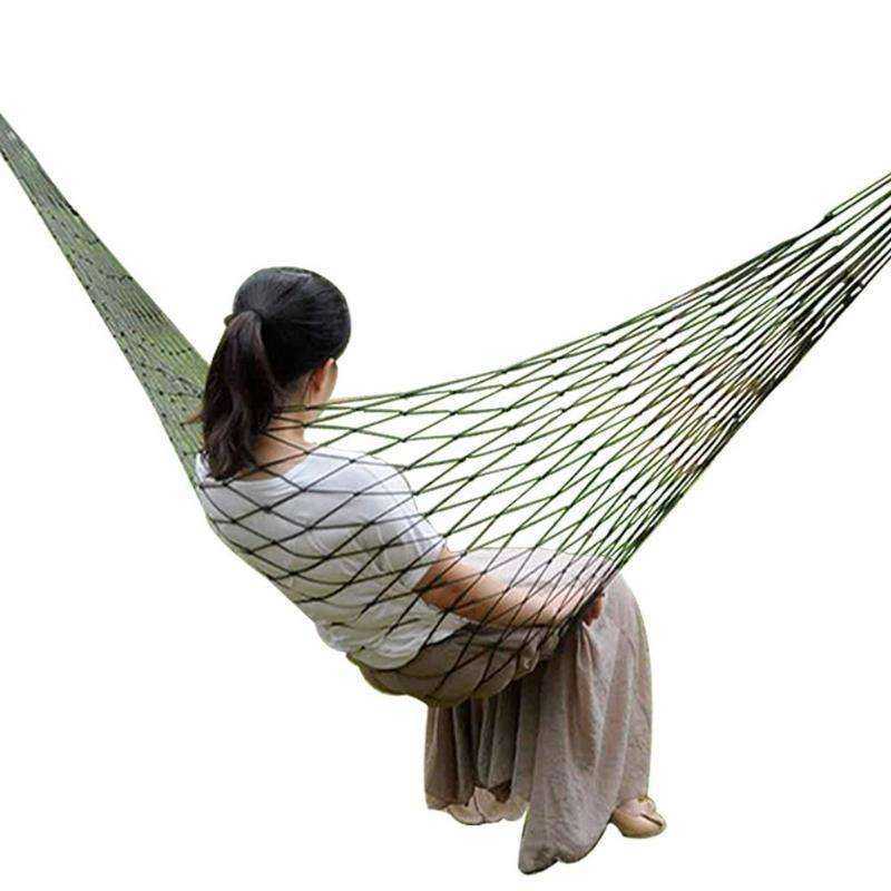 Nylon Hammock Yard Outdoor Travel Hanging Mesh Net Sleeping Bed - Awakening Aesthetics