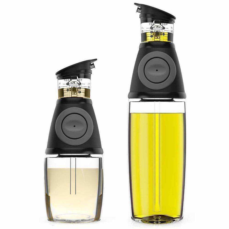 Olive Oil Dispenser Bottle 2 Piece Glass Set